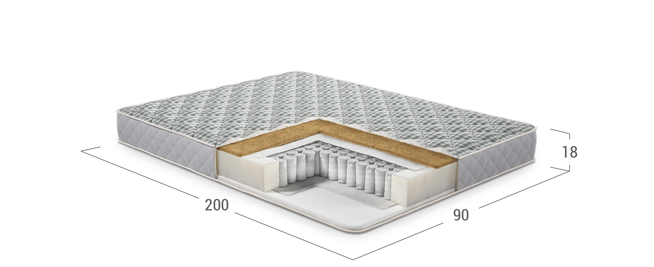 Матрас пружинный FAMILY Optimum 90x200 см — купить в Твери в  интернет-магазине MOON-TRADE.RU М001208
